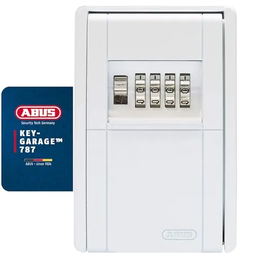 ABUS KeyGarage 787 - Wandmontierte Schlüsselbox mit Zahlencode - Schlüsselschränke für sichere Aufbewahrung: Individuell einstellbarer 4-stelliger Zahlencode für bis zu 20 Schlüssel oder 14 Plastikkarten, ideal für Ferienwohnungen und Büros.