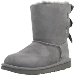 Ugg Kids Bailey Bow II Short Stiefel Grau EU 33 1/2 - Wanderschuhe mit süßen Schleifen, superweichem Schaffell und wasserabweisendem Material – ideal für aktive Kinder, die Komfort und Stil suchen.