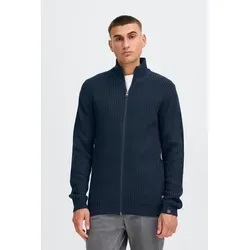 !Solid Trainingsjacke SDARNO Modische Strickjacke mit Stehkragen blau XL