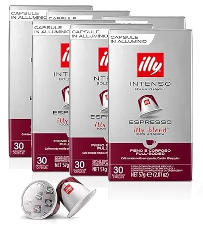 ILLY 240 Kapseln kompatibel mit Nespresso, 8 Packungen mit je 30 Kaffee Gusto Intenso