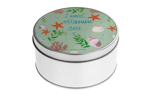 Mr. & Mrs. Panda Aufbewahrungsdose Vitamin Sea, Teedose, Outdoor, Aufbewahrungsdose, gebäckdose, Sea, St (Packung), Schwimmen Spruch Metalldose Rund Vitamin Sea