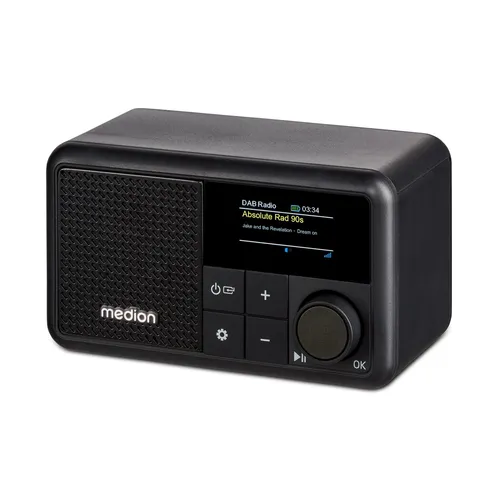 MEDION S66822 Tragbares mini DAB+ Radio mit Bluetooth - DAB+ Radio mit Bluetooth und Akku, ideal für unterwegs. Genießen Sie digitalen Radioempfang und Musikstreaming in kompakter Größe.