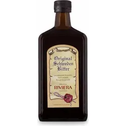 Riviera Original Schwedenbitter 500 ml - Traditionelle Kräutermischung - Verdauung - Hochwertiger Schwedenbitter aus erlesenen Kräutern nach uraltem Rezept, ideal zur Unterstützung der Verdauung und für ein besonderes Geschmackserlebnis.