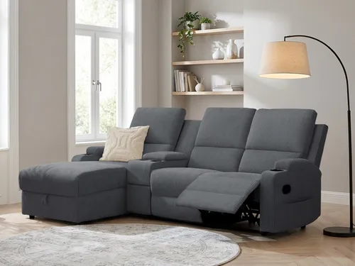 OTTO home Ecksofa NAPORI Multimediasofa, 3er Kinosessel XXL, L-Form, Cord, Kinosofa mit Relaxfunktion, Getränkehalter, Staufach und Staukasten