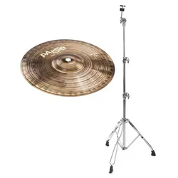 Paiste 900 Series 10" Splash + gerader Beckenständer SET - Handgehämmertes Splash-Becken aus CuSn8 Bronze mit dunklem Finish. Erzeugt kraftvolle Klangakzente. Im Set inklusive stabilem Beckenständer für optimalen Halt.