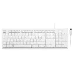 Macally QKEY-FR - Ergonomische USB-A Tastatur mit Ziffernblock für Mac - Die Macally QKEY-FR ist eine kompakte USB-Tastatur mit französischem AZERTY-Layout und 105 flachen Tasten. Ideal für komfortables Tippen, Plug-and-Play-Funktionalität und keine Aufladung nötig. Perfekt für jeden Mac!