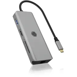 ICY BOX USB-C Docking Station 9-in-1 - 4K 60Hz für 2 Monitore, 100W Power Delivery, ideal für effizientes Arbeiten und vielseitige Konnektivität