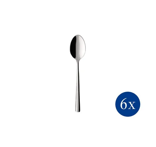 Villeroy & Boch Teelöffel Piemont, 6 Stück – Edelstahl, spülmaschinenfest - Elegante Piemont Kaffeelöffel aus hochwertigem Edelstahl, ideal für festliche Anlässe. Zeitloses Design und spülmaschinenfest für einfachen Einsatz. Perfekt kombinierbar mit der Piemont Kollektion.