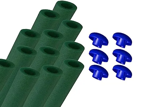 walexo 12 x Trampolin Schaumstoffabdeckung für 6 Stangensysteme (92 cm, Grün) - Schützen Sie Ihre Trampolinstangen mit den walexo Schaumstoffabdeckungen. 12 Stück in verschiedenen Farben für individuelle Gestaltung und erhöhte Sichtbarkeit. Robustes Material sorgt für dauerhaften Schutz und Komfort.