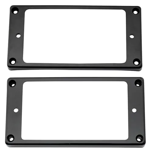 Musiclily Pro Plastik Gewölbter Boden Humbucker Rahmen Set für China Made Epiphone Gitarre, Schwarz