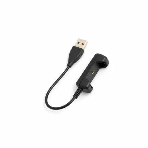 USB 2.0 Kabel 19 cm Ladekabel für Fitbit Flex 2 Smartwatch in Schwarz