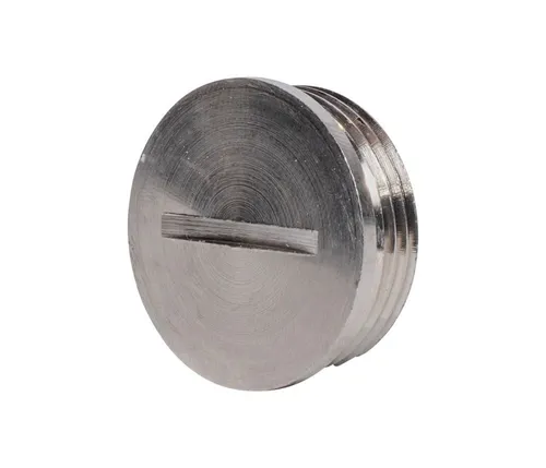 Plica Blindstopfen 916707040 - 25 Stück - Hochwertige Blindstopfen aus vernickeltem Messing, ideal für verschiedene Anwendungen. Lieferumfang: 25 Stück, metrisches Gewinde M40, vielseitig einsetzbar von -25 bis 120 °C.