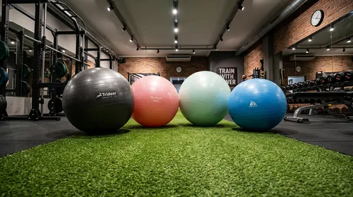BODYMATE Fitness Ball 65cm blau Gymnastikball inkl. Pumpe Sportgerät Neu