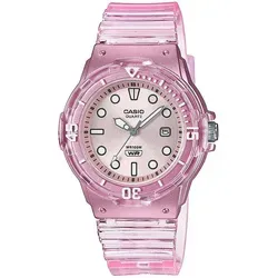 Casio Watch LRW-200HS-4EVEF - Armbanduhren für Herren, stylische pinke Resin-Uhr mit rundem Gehäuse und kratzfestem Acrylglas, perfekt für den Alltag.