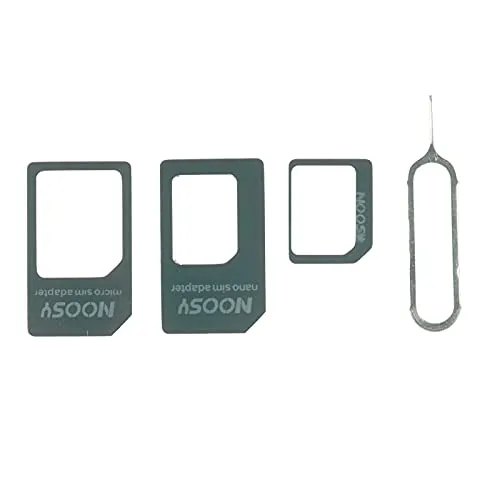 Simkarten Adapter 3 in 1 Nano Micro SIM schwarz + Nadel iPhone Samsung HTC