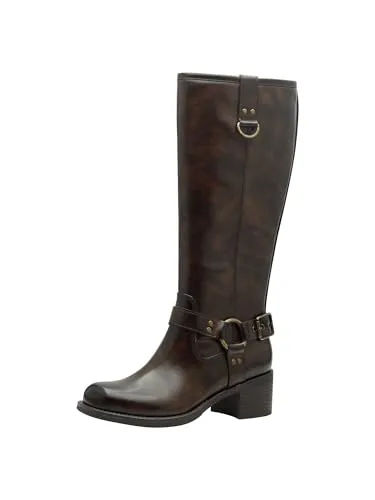 MARCO TOZZI Damen Hohe Stiefel mit Absatz, Kniehoch und Blockabsatz – Braun (Cafe Antic), 37 EU - Wanderschuhe mit innovativer Futtertechnologie für hohen Tragekomfort und Leichtigkeit bei jedem Schritt. Ideal für Alltag und schickere Anlässe.