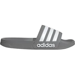 adidas Adilette Shower Sandalen - Hell Grau - Größe 7 - Badeschuhe für den perfekten Komfort nach dem Schwimmen, mit rutschfester Sohle und schnelltrocknendem Obermaterial.