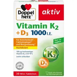 Doppelherz Vitamin K2+D3 1000 I.e. Tabletten 30 St