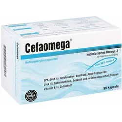 Cefaomega Kapseln - Magensaftresistente Omega 3 Kapseln - Omega 3 Kapseln mit magensaftresistenter Beschichtung, fördern die Herzgesundheit und sind ideal für eine ausgewogene Ernährung.