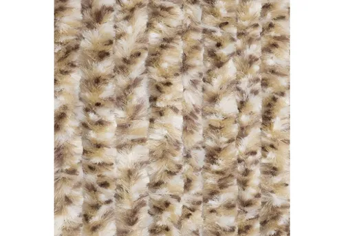 Moritz Chenille Flauschvorhang 56 x 185 cm - Braungrau Meliert Insektenschutz für Türen - Praktischer Türvorhang mit 14 Strängen, ideal für Wohnwagen, Zelte oder Zuhause. Kürzbar und leicht, schützt vor Insekten und sorgt für ein angenehmes Raumklima.