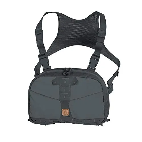 Helikon-Tex Chest Pack Numbat - Cordura - Shadow Grey - Rucksack-Zusatztaschen mit abnehmbarem Organizer und elastischen Taschen, ideal für Outdoor-Aktivitäten und minimalistischen Transport.