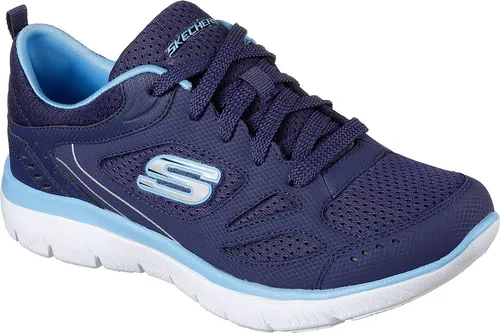 Skechers Summits Suited Damen Sneaker Blau NVBL EU 39 - Sneaker für Damen mit Memory Foam-Technologie, die Ihren Füßen unübertroffenen Komfort bieten. Ideal für Freizeitaktivitäten und stylische Outfits.