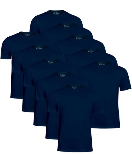 Cotton Prime® T-Shirt Basic O-Neck (10-tlg) – Bequeme Baumwollshirts in Blau und Schwarz XXL - Hochwertige 100% Baumwolle für angenehmen Tragekomfort. 10-teiliges Set in unifarbenem Design, ideal für jeden Anlass. Maschinenwaschbar und pflegeleicht.