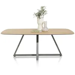 Henders & Hazel Shimanto Esstisch oval Eiche furniert/Metallgestell graphit