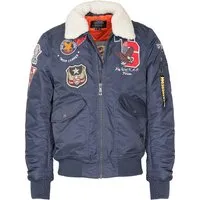 Bomberjacke TOP GUN "TG23002", Herren, Gr. 56 (XXL), navy - Funktionsjacke aus 100% Polyamid, kombiniert klassischen Stil mit modernem Komfort. Ideal für kalte Tage dank Kunstfell-Wattierung.