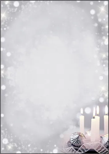 Sigel Weihnachtsbriefpapier DP178, Christmas Silence, A4 - Festliches Motivpapier mit Kerzenmotiv, ideal für individuelle Weihnachtsgrüße. Perfekt für Drucker geeignet und aus nachwachsenden Rohstoffen.