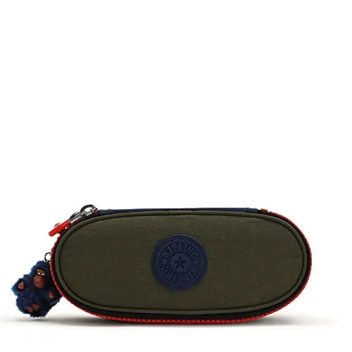 Kipling DUOBOX Federmäppchen, 20 cm, Seaweed Green Block - Praktisches Federmäppchen mit Reißverschluss für Stifte, Kleber und mehr. Mit kompakten Maßen von 21 x 10 x 7 cm ideal für Schule oder Uni. Immer alles griffbereit!