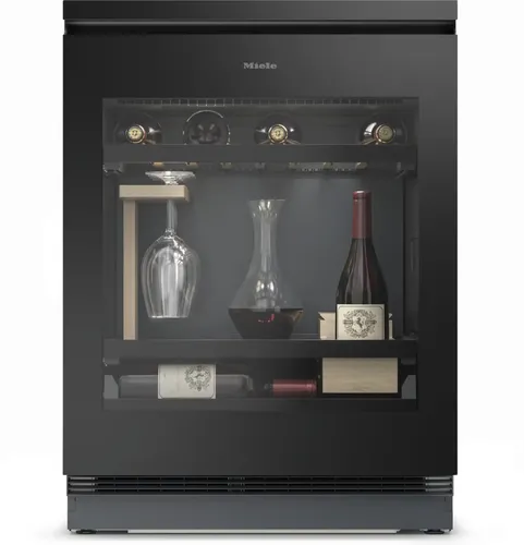 Miele KWTUS 7055 F Unterbau-Weintemperierschrank - Eleganter Unterbau-Weintemperierschrank in Obsidianschwarz, ideal für die perfekte Lagerung Ihrer Weine. Mit optimaler Temperaturkontrolle und stilvollem Design.