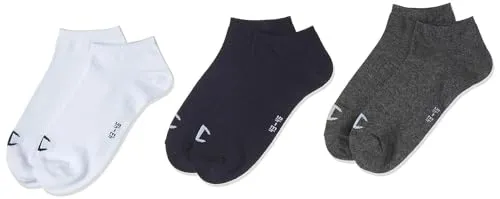 Champion Unisex Core 3PP Sneaker Freizeitsocken, Blu Marino, Bianco, Grigio Melange Chiaro, 43-46