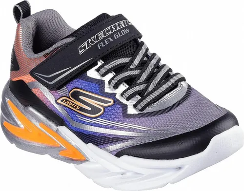 Skechers Sneaker "FLEX-GLOW ULTRA" - Klettschuh zum Schlüpfen, ideal für Kinder mit einer Größenschablone zum Download, in stylischem schwarz-multi