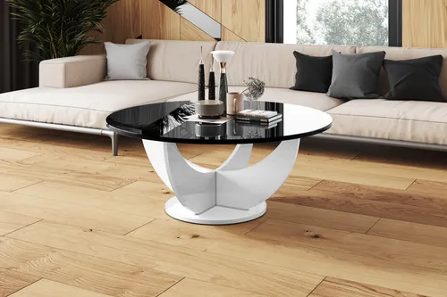 Hochglanz Couchtisch HRC-111 - Eleganter Wohnzimmertisch 100 cm - Beistelltisch fürs Wohnzimmer mit hochwertiger Highgloss-Oberfläche, vielseitig kombinierbar und in verschiedenen Farben erhältlich. Ein absoluter Eyecatcher für Ihr Zuhause.