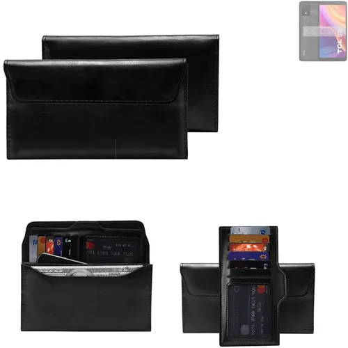 Handy Hülle für TCL 501 Wallet Case + Cover Handyhülle Tasche schwarz