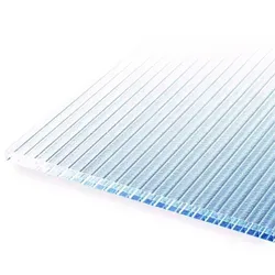 Doppelstegplatten 16 mm Farblos Eiskristall – Elegante Polycarbonat-Lösung - Stilvolle 16 mm Doppelstegplatten mit Eiskristallstruktur bieten effektiven Sichtschutz und streuen Licht gleichmäßig. Ideal für Terrassen, Wintergärten und Carports – robust und langlebig.
