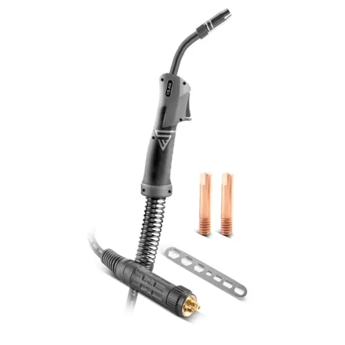 STAHLWERK MIG MAG Schweißbrenner AK15/MB15 5 m Schlauchpaket - MIG-Schweißgeräte, gasgekühlt mit ergonomischem Griff und flexiblem Gelenk für höchsten Komfort beim Schweißen.
