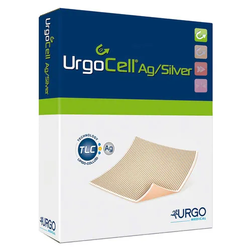 Urgocell Silver Non Adhesive Verband 6x6 cm - 10 Stück - Kompressen & Verbände, antibakterieller Schutz durch Silber und ideal für empfindliche Haut.