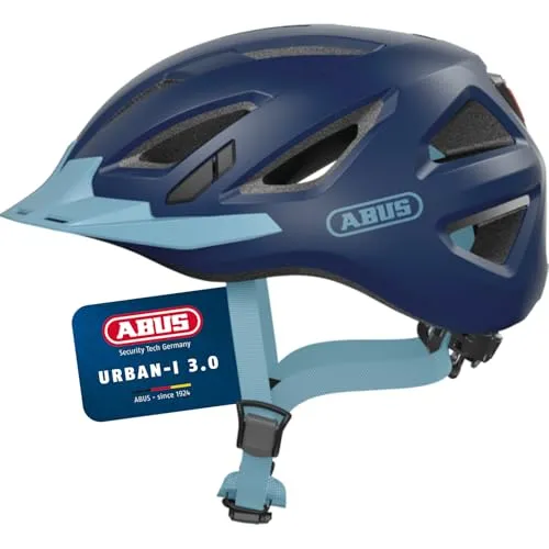 ABUS Stadthelm Urban-I 3.0 - Sicherer Fahrradhelm mit Rücklicht und Magnetverschluss - Fahrradhelme, sicher und stilvoll: Leichter Cityhelm mit LED-Rücklicht, idealer Ventilation und Fidlock-Magnetverschluss für einfaches Anlegen.