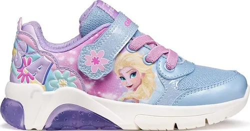 GEOX Sneaker für Mädchen – Blau/Pink, Gr. 26 - Bequemer GEOX Kindersneaker mit atmungsaktiven Materialien und liebevollem Disney-Design. Ideal für aktive Kinder, das Wechselfußbett sorgt für zusätzlichen Komfort und Hygiene.