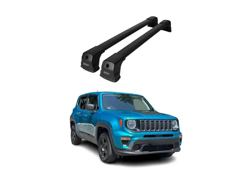 OMAC Dachträger für Jeep Renegade 2014-2024 - Hochwertiger Aluminium-Dachträger, leicht und abnehmbar, ideal für Fahrräder oder Skis. Aerodynamisches Design minimiert Windgeräusche und bietet optimale Stabilität.