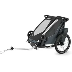 Thule Chariot Cross 2 Single - Vielseitiger Fahrradanhänger - Fahrradanhänger für aktive Eltern mit einfachem Wechsel zwischen Radfahren und Spazieren. Ausgestattet mit Sicherheitsmerkmalen und einem komfortablen, ergonomischen Sitz.