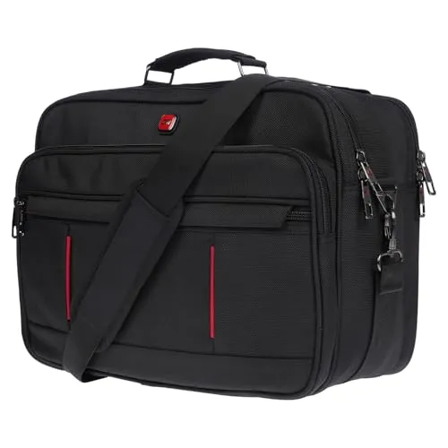 Christian Wippermann Businesstasche Herren - Praktische Umhängetasche für die Arbeit - Schwarz, aus strapazierfähigem Polyester, mit 2 Hauptfächern und separatem Handy- sowie Tabletfach – ideal für den täglichen Bürogebrauch.