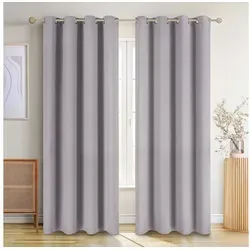 Blumtal Verdunkelungsvorhang 2er-Set - Blickdicht und Wärmeisolierend - Gardinen-Set mit 2 Stück, 140 cm x 245 cm, blickdicht, schallschluckend und energiesparend. Ideal für Wohnzimmer, Schlafzimmer und Büro.