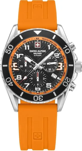 Swiss Alpine Military Herren Uhr Chronograph 7029.9839SAM - Armbanduhren für Herren mit multifunktionalem Display, 10 ATM wasserbeständig, ideal für Outdoor-Aktivitäten und sportliche Herausforderungen.