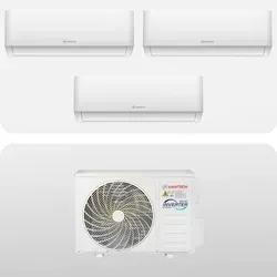 Hantech Multisplit Klimaanlage 3 x 9.000 BTU - WiFi - HPro - Klimaanlage für Räume von 5-26m², mit selbstreinigender Goldbeschichtung und WLAN-Steuerung für perfekten Komfort und Energieeffizienz A++. Genießen Sie ein ideales Raumklima mit minimalem Geräuschpegel.