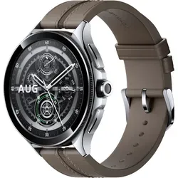Xiaomi Watch 2 Pro LTE - Silver Case with Brown Leather Strap - Smartwatch mit 1.43'' AMOLED Display, 5 ATM Wasserresistenz und 150+ Sportmodi für ein aktives Leben. Erlebe die neue Smart-Erfahrung mit Google Wear OS!