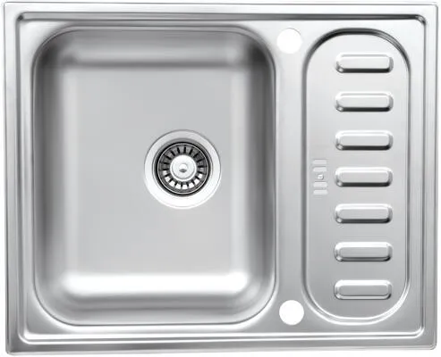 respekta Riverside Edelstahlspüle 1 Becken - Sanitäranlagen & Zubehör, reversibel einbaubar und mit kurzer Abtropffläche für optimale Flexibilität in der Küche.