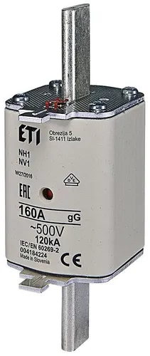 ETI NH Sicherung NH1 gG 160A/500V - 3 Stück - Sonstige Elektroinstallationsartikel, idealer Schutz für Kabel- und Installationsleitungen gegen Überlastung und Kurzschluss, VPE 3 Stück für effiziente Nutzung.